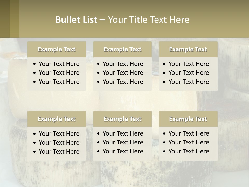 Authentic Cheese Ingredient PowerPoint Template