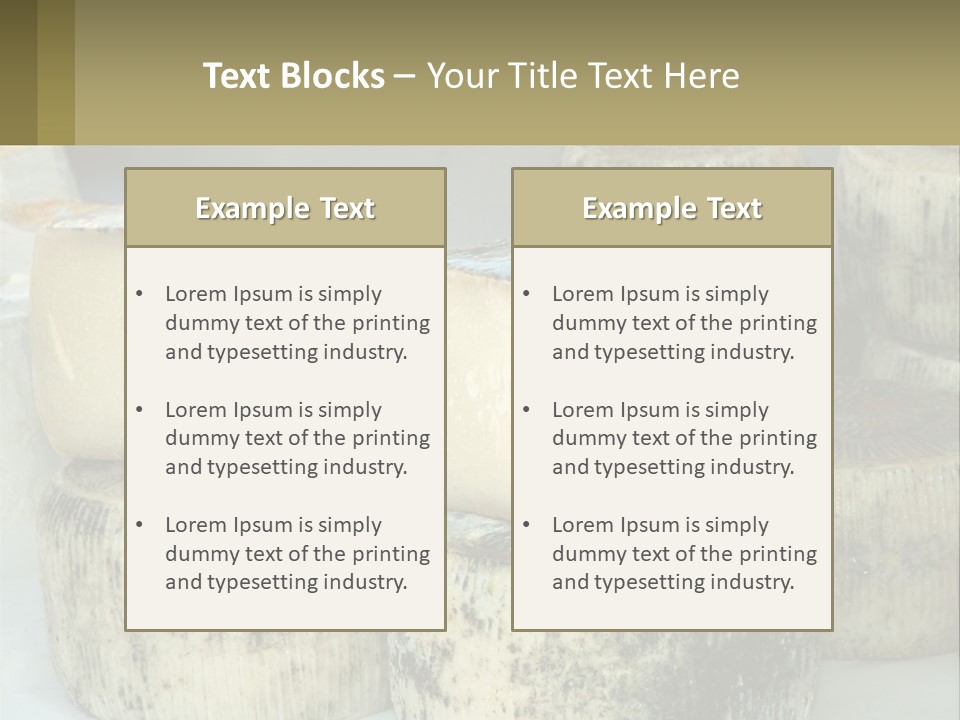 Authentic Cheese Ingredient PowerPoint Template