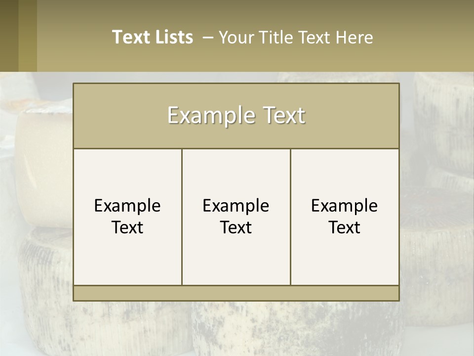 Authentic Cheese Ingredient PowerPoint Template
