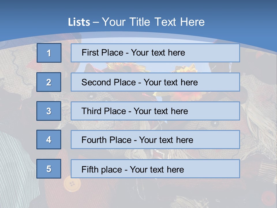 A Group Of Scarecrows Sitting Next To Each Other PowerPoint Template