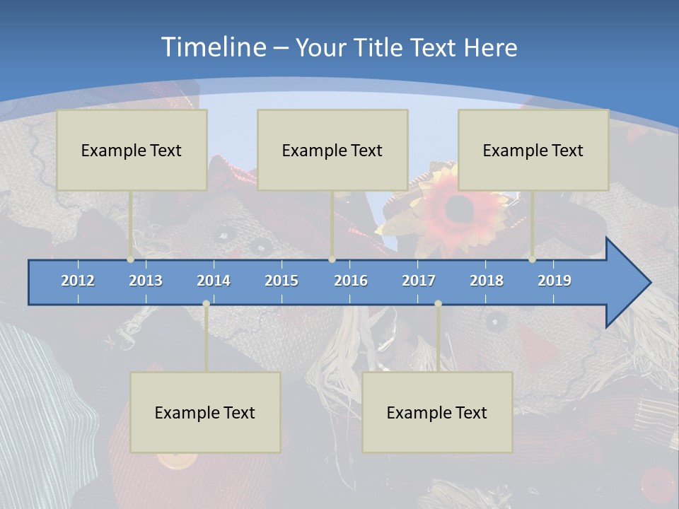 A Group Of Scarecrows Sitting Next To Each Other PowerPoint Template