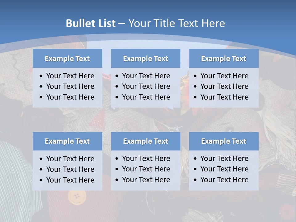 A Group Of Scarecrows Sitting Next To Each Other PowerPoint Template