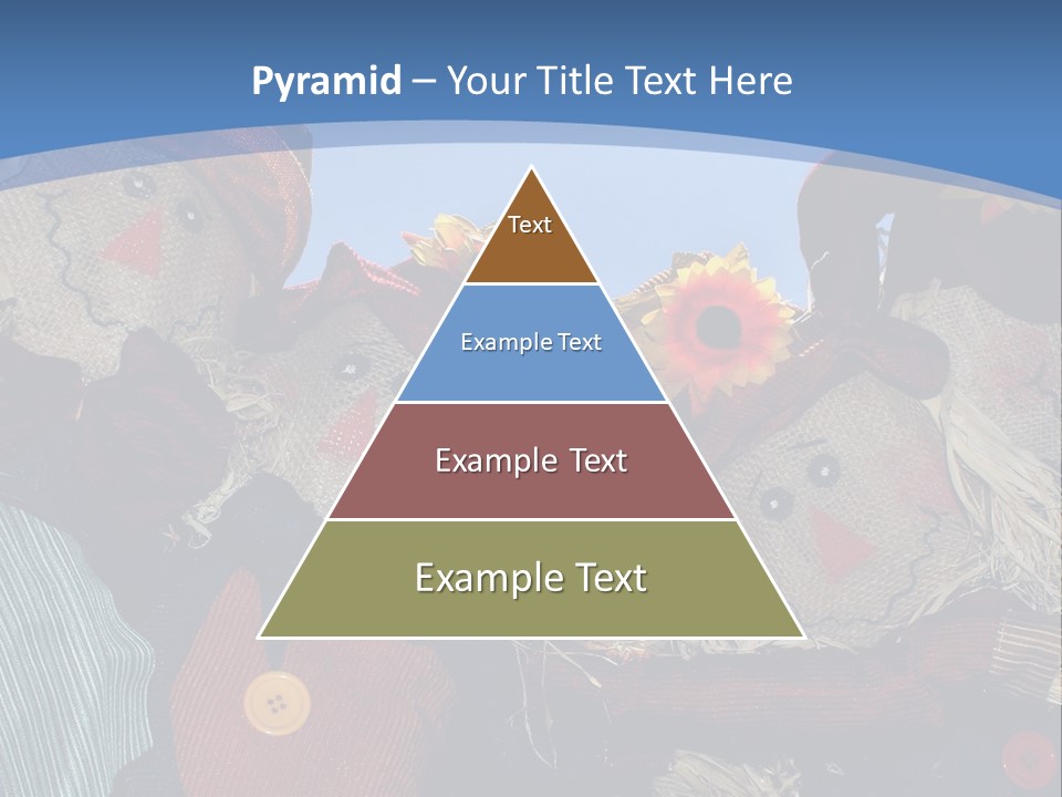 A Group Of Scarecrows Sitting Next To Each Other PowerPoint Template