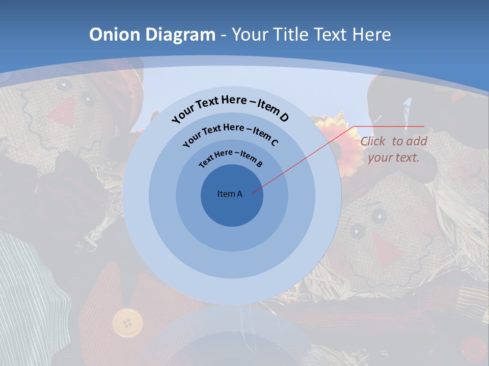 A Group Of Scarecrows Sitting Next To Each Other PowerPoint Template