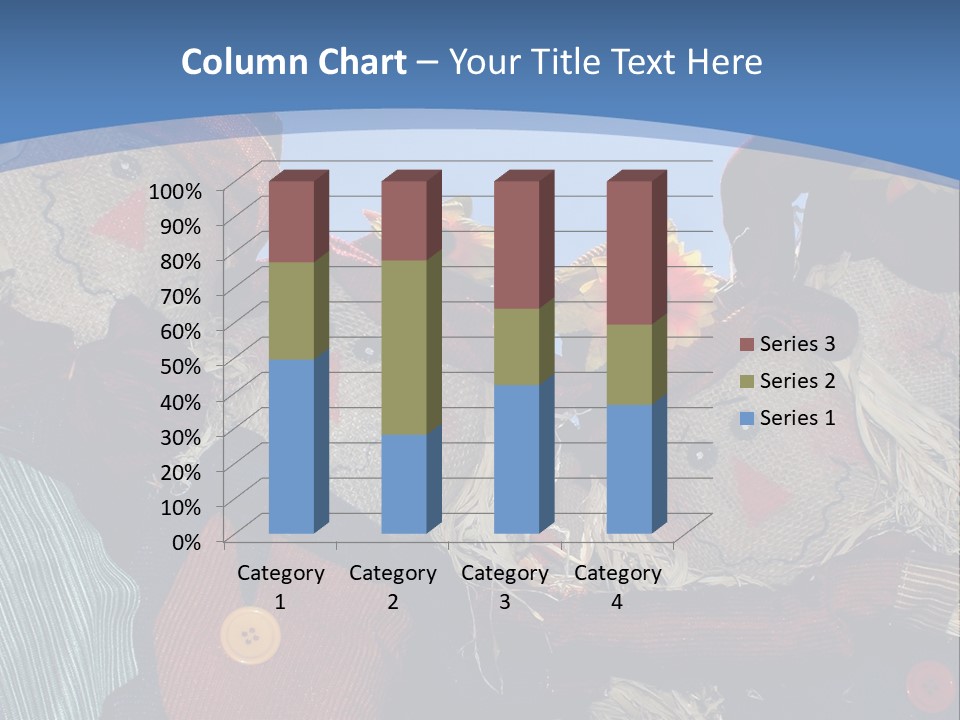 A Group Of Scarecrows Sitting Next To Each Other PowerPoint Template