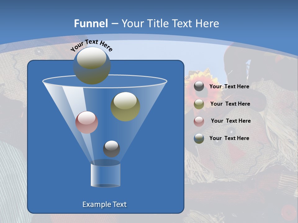 A Group Of Scarecrows Sitting Next To Each Other PowerPoint Template