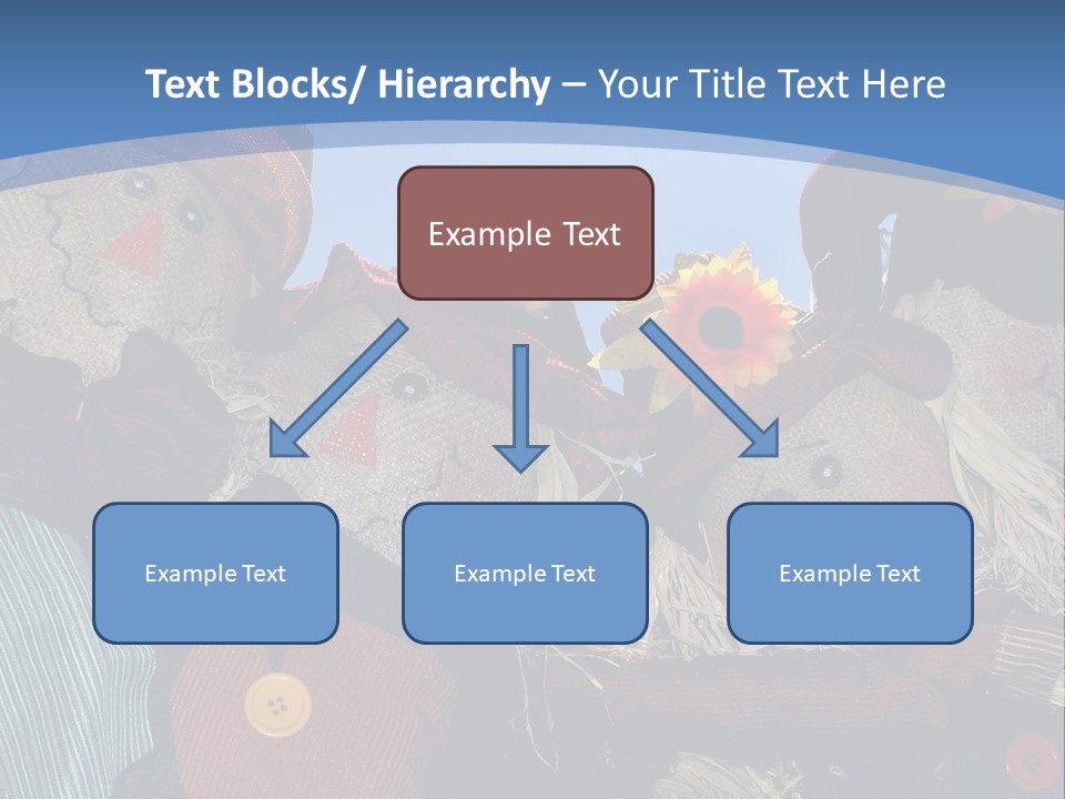 A Group Of Scarecrows Sitting Next To Each Other PowerPoint Template