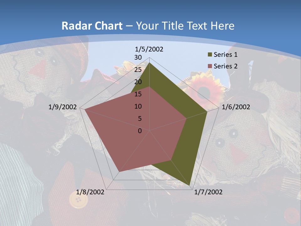 A Group Of Scarecrows Sitting Next To Each Other PowerPoint Template