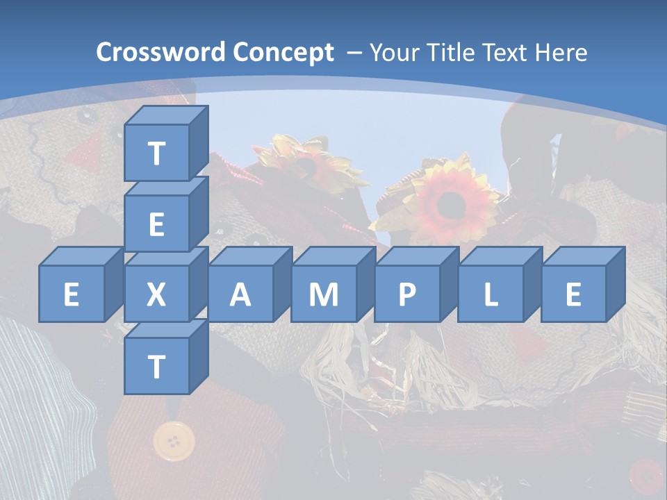 A Group Of Scarecrows Sitting Next To Each Other PowerPoint Template