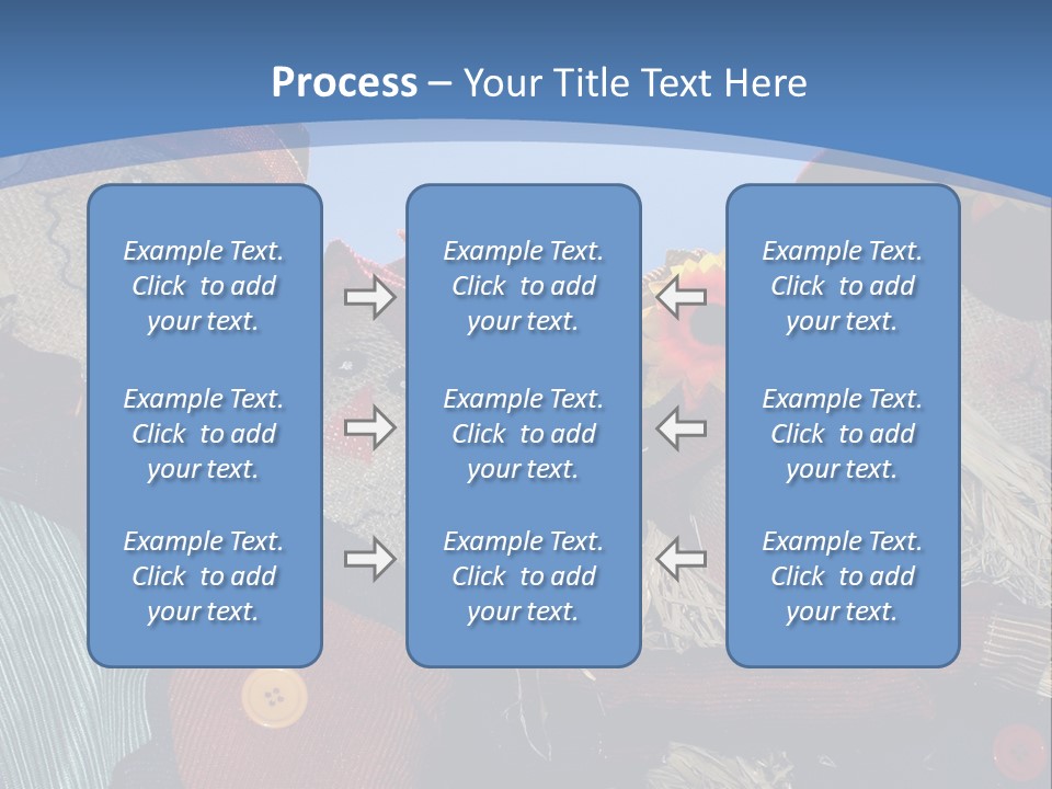 A Group Of Scarecrows Sitting Next To Each Other PowerPoint Template