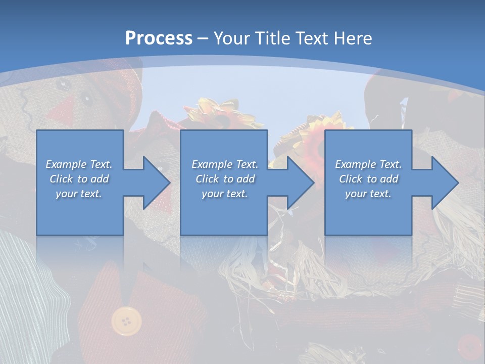 A Group Of Scarecrows Sitting Next To Each Other PowerPoint Template
