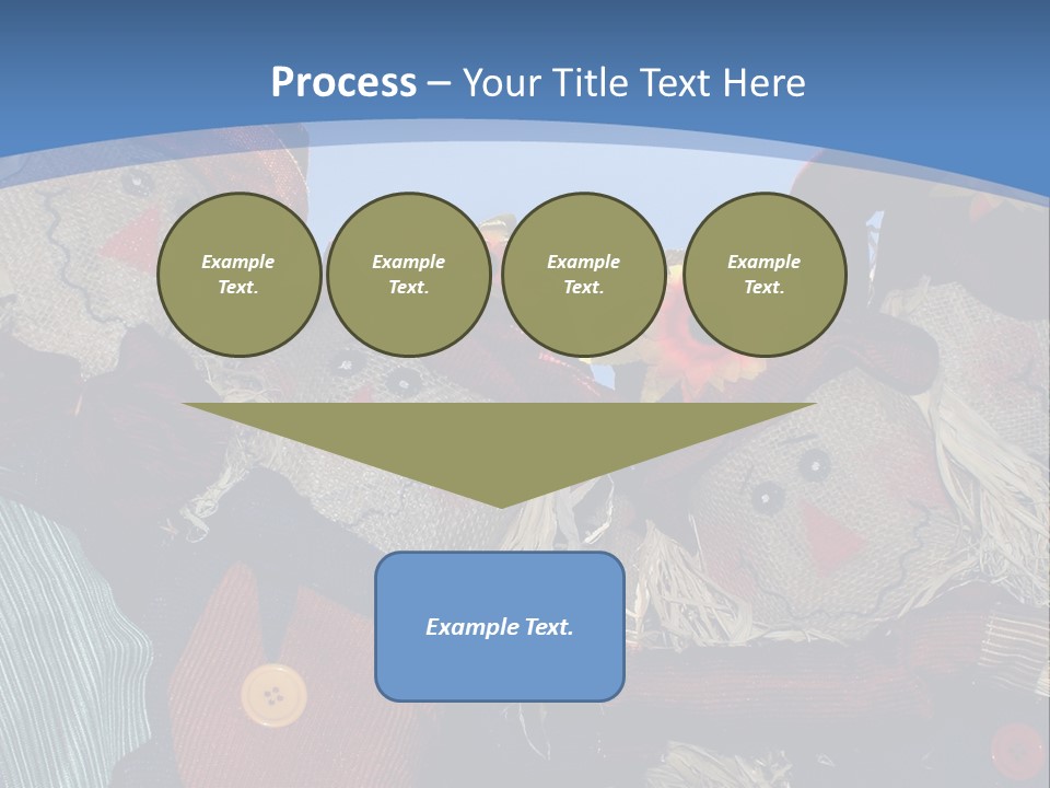 A Group Of Scarecrows Sitting Next To Each Other PowerPoint Template