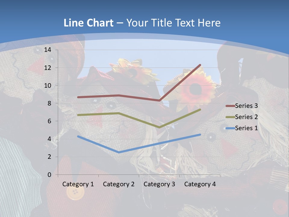 A Group Of Scarecrows Sitting Next To Each Other PowerPoint Template