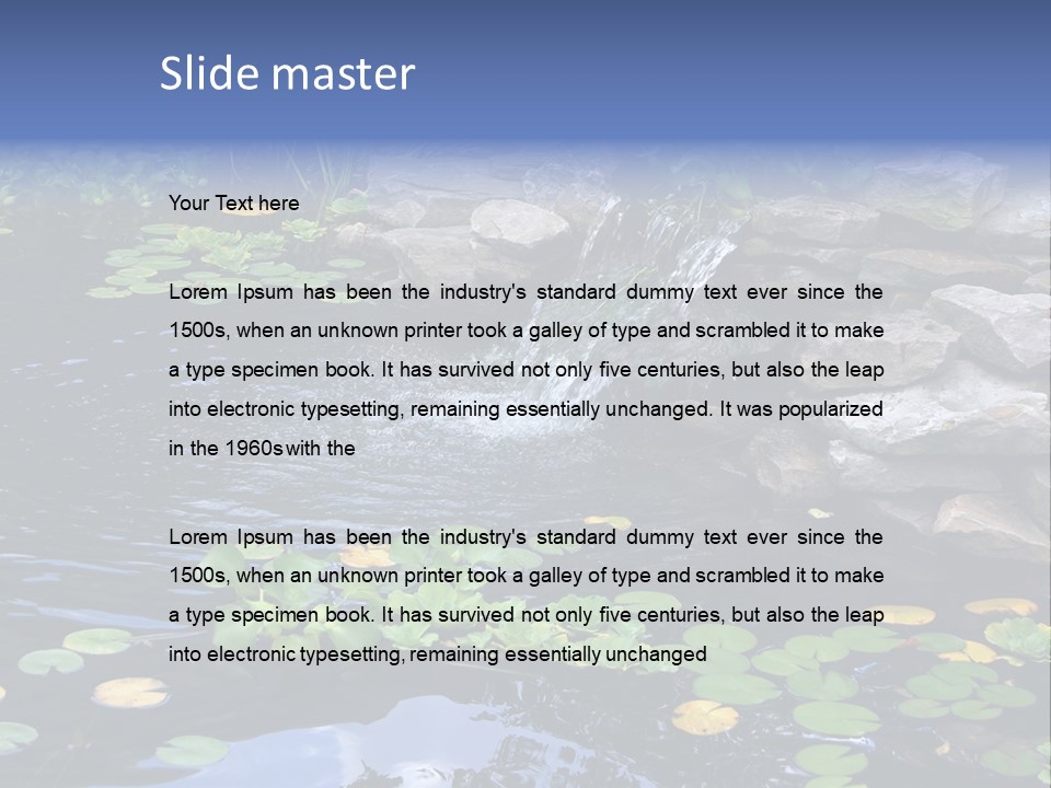 Flow Hosta Grass PowerPoint Template