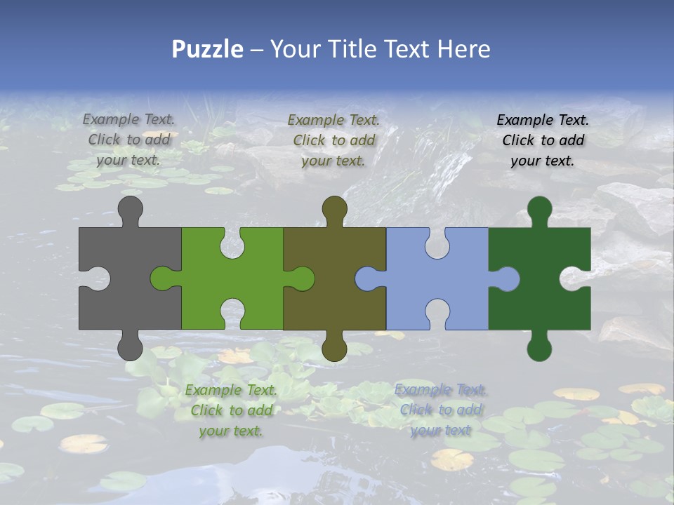 Flow Hosta Grass PowerPoint Template