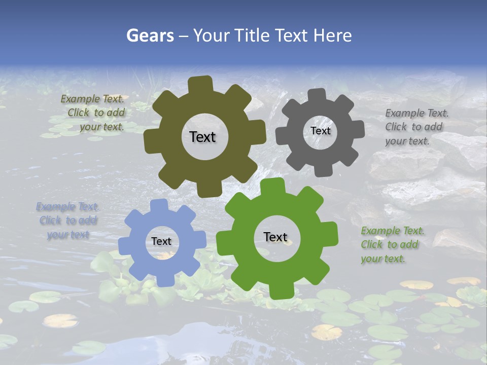 Flow Hosta Grass PowerPoint Template