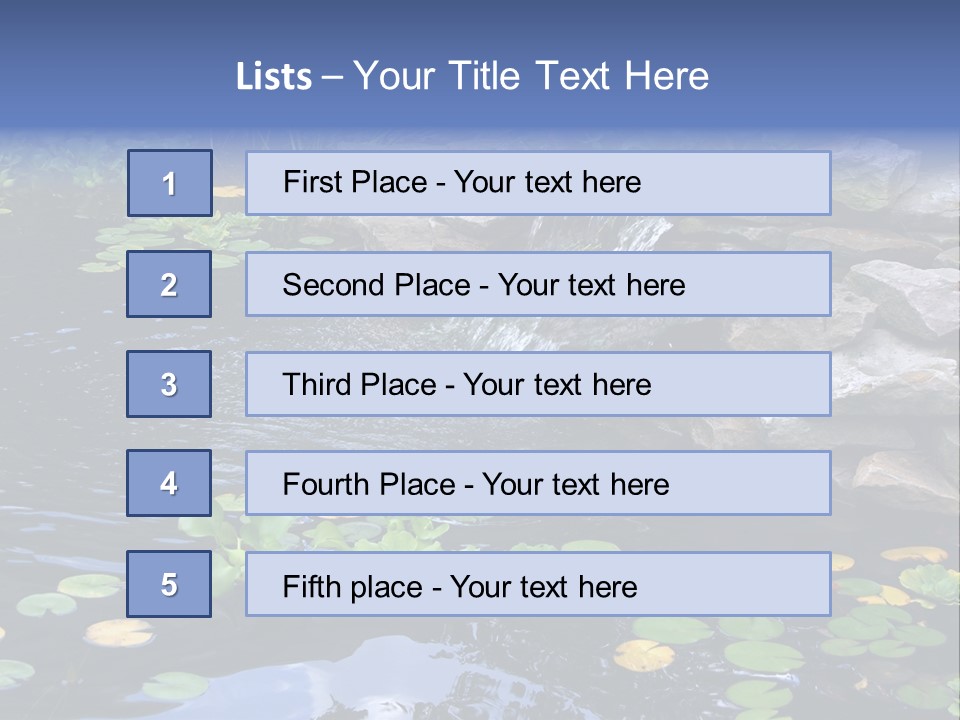 Flow Hosta Grass PowerPoint Template