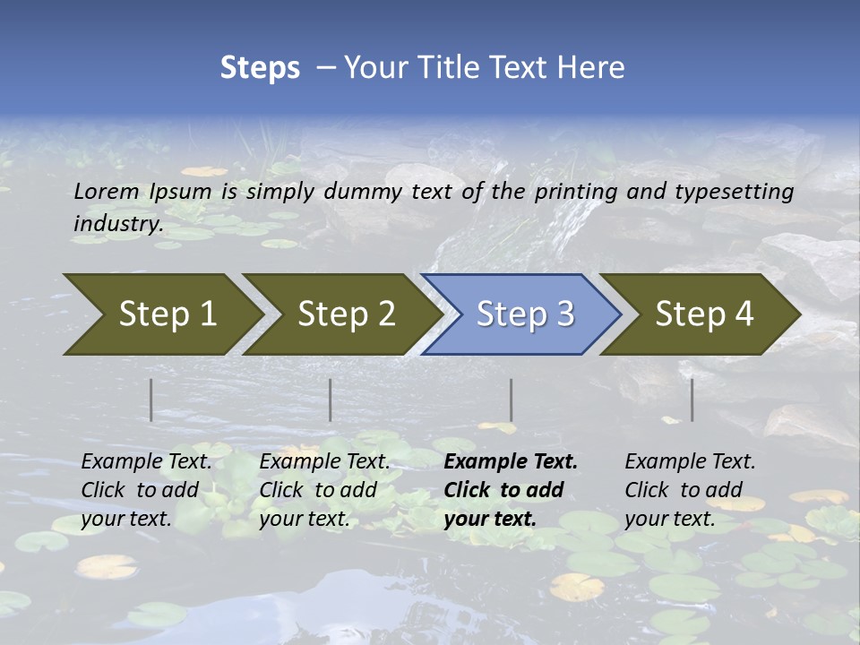 Flow Hosta Grass PowerPoint Template