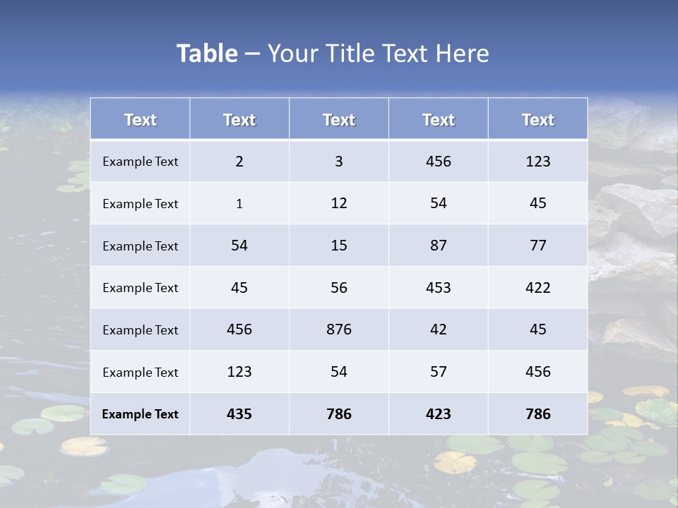 Flow Hosta Grass PowerPoint Template