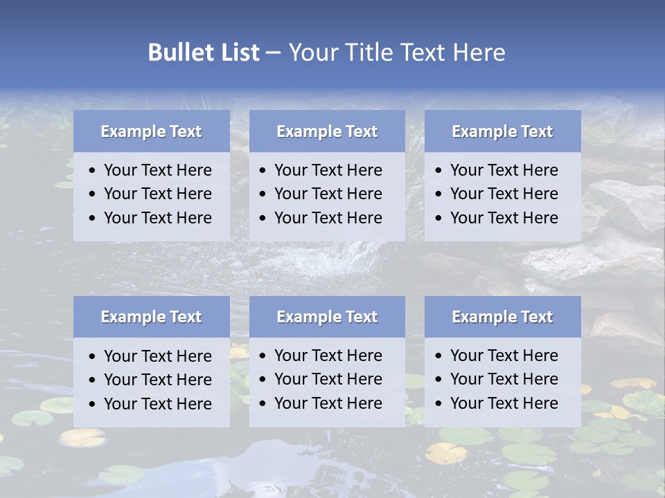 Flow Hosta Grass PowerPoint Template