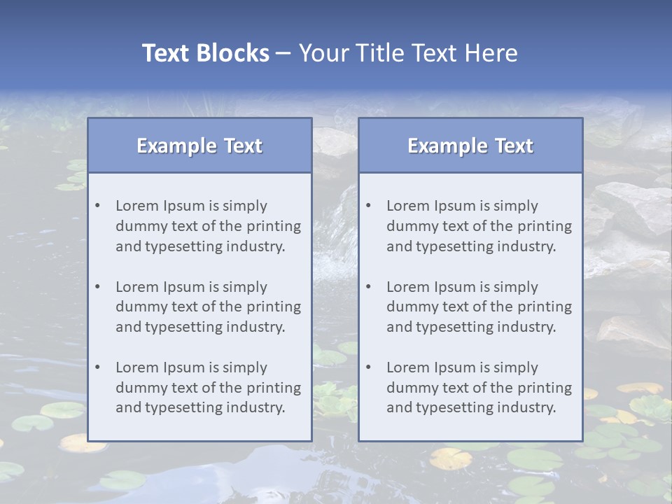 Flow Hosta Grass PowerPoint Template