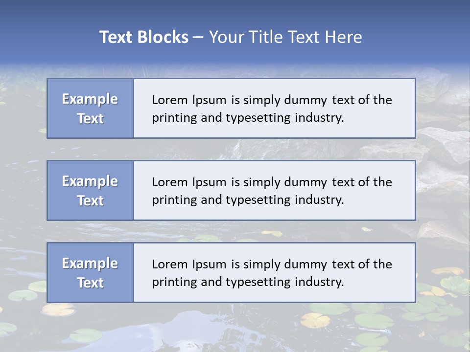 Flow Hosta Grass PowerPoint Template