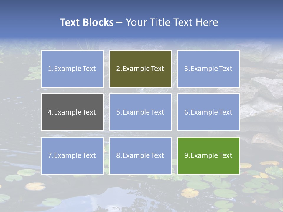 Flow Hosta Grass PowerPoint Template