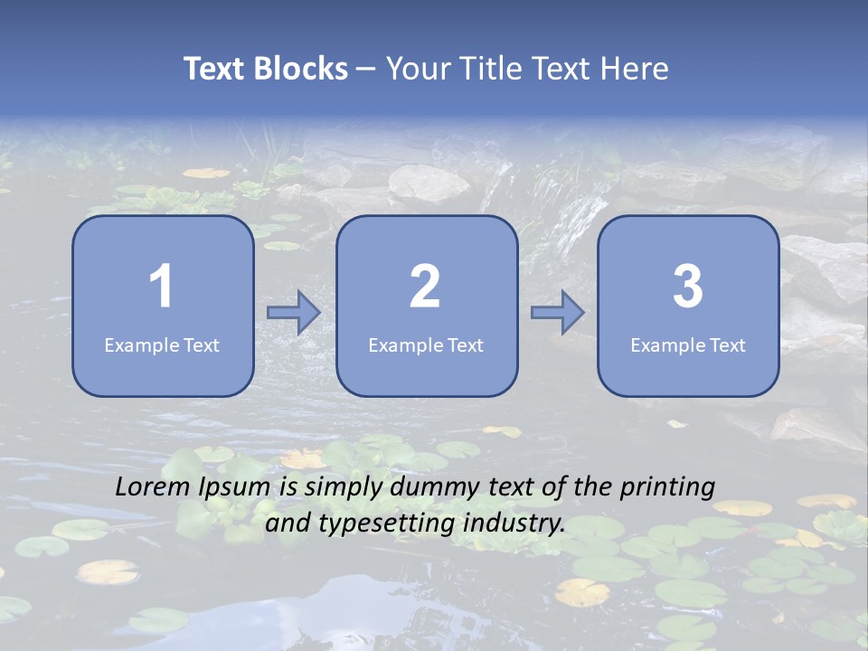 Flow Hosta Grass PowerPoint Template