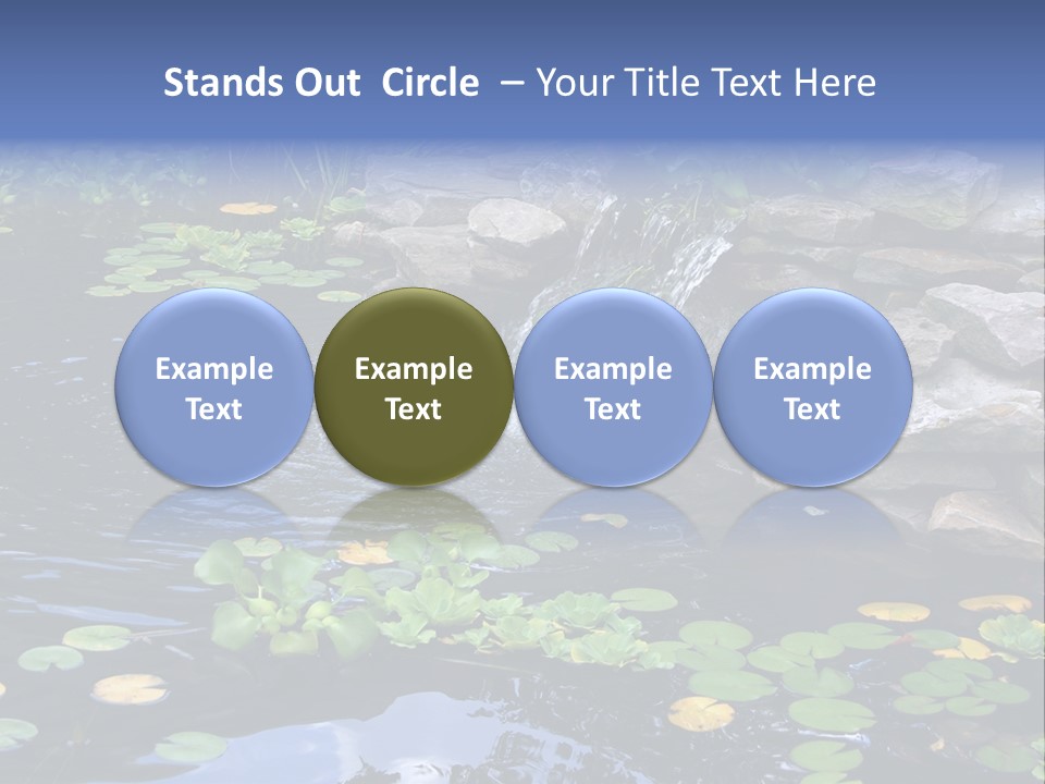 Flow Hosta Grass PowerPoint Template