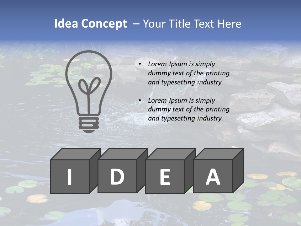 Flow Hosta Grass PowerPoint Template