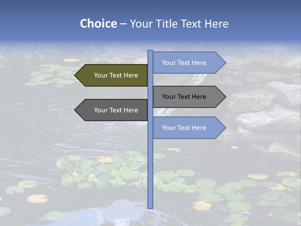 Flow Hosta Grass PowerPoint Template