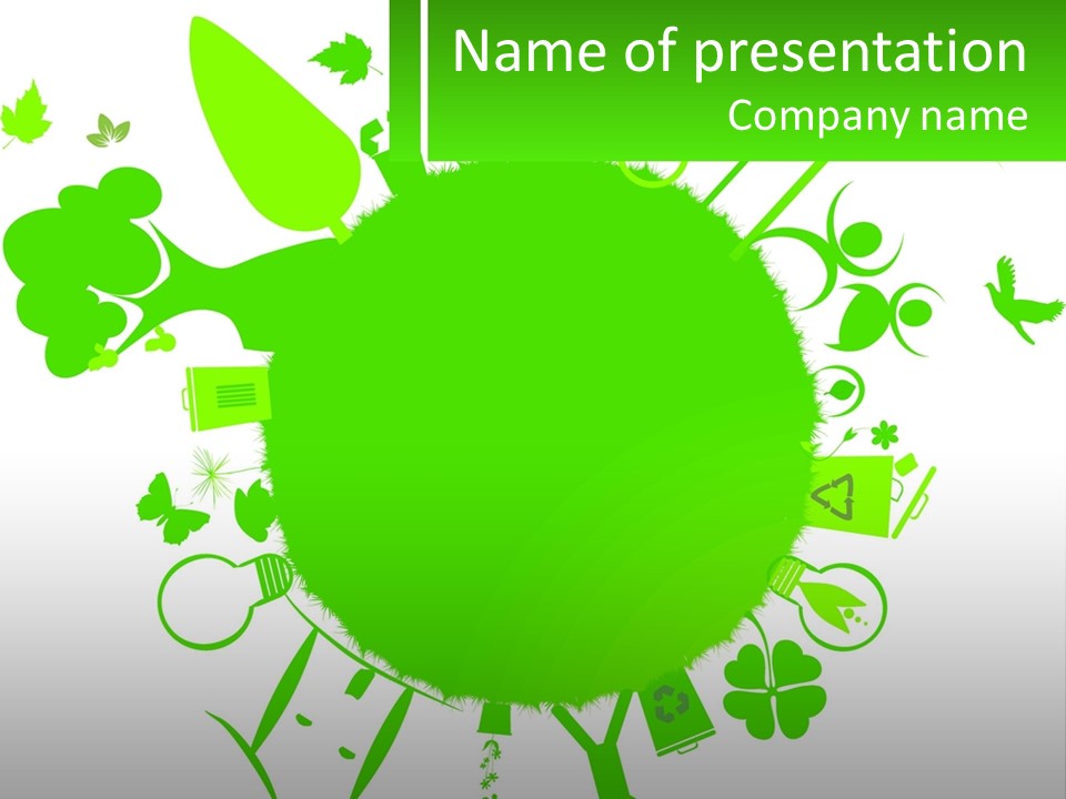 Tree Planet Green PowerPoint Template