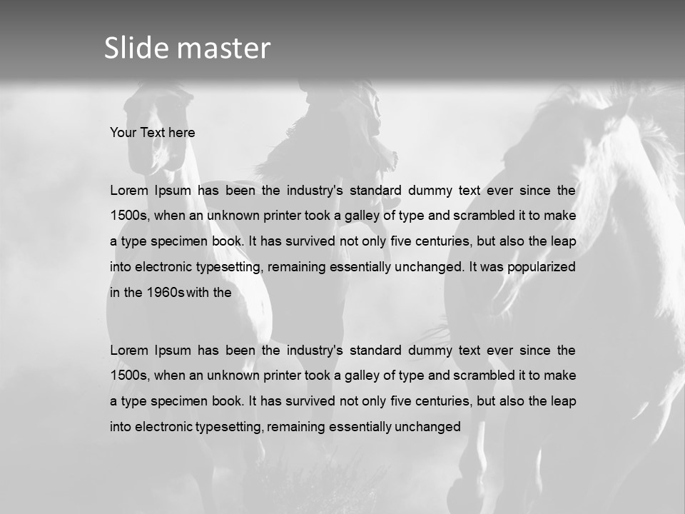 Gelding Country Tail PowerPoint Template