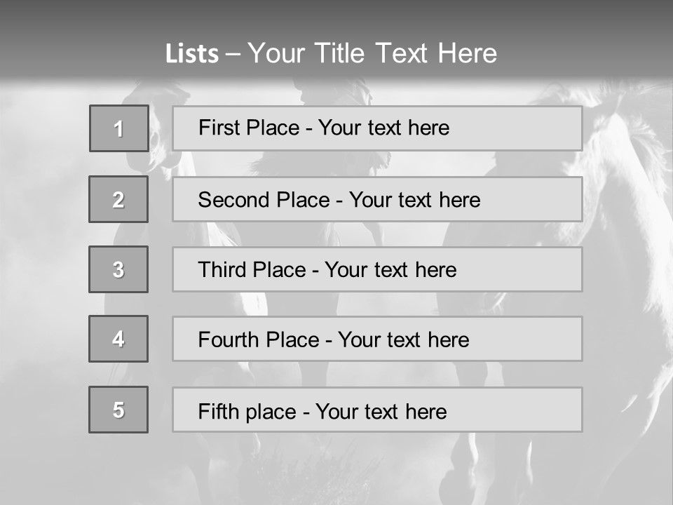 Gelding Country Tail PowerPoint Template