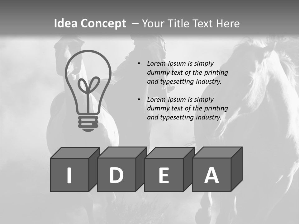 Gelding Country Tail PowerPoint Template
