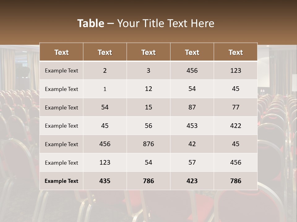 Teaching Conference Chair PowerPoint Template