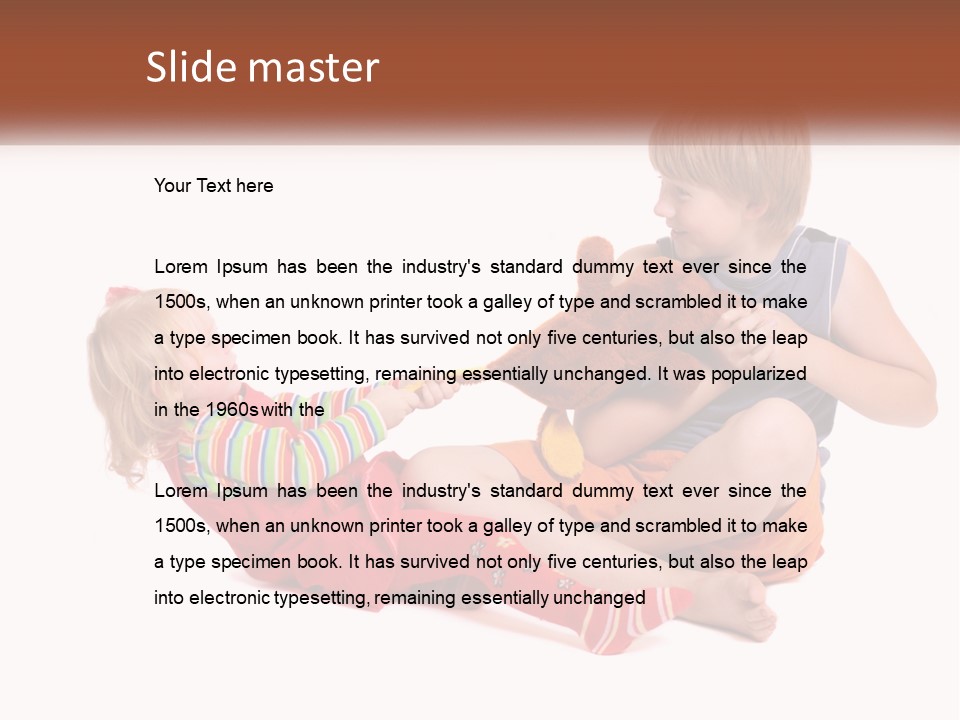 Quarrel Boy White PowerPoint Template