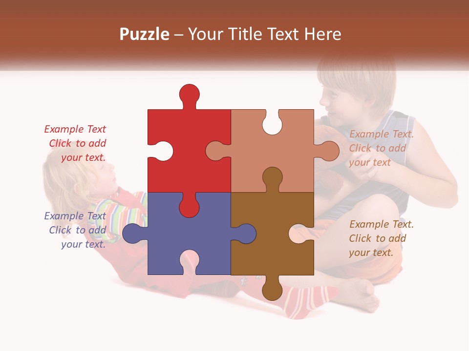 Quarrel Boy White PowerPoint Template