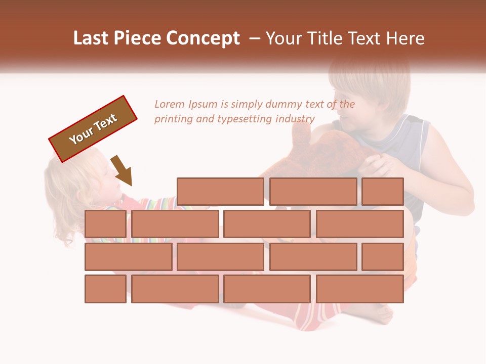 Quarrel Boy White PowerPoint Template