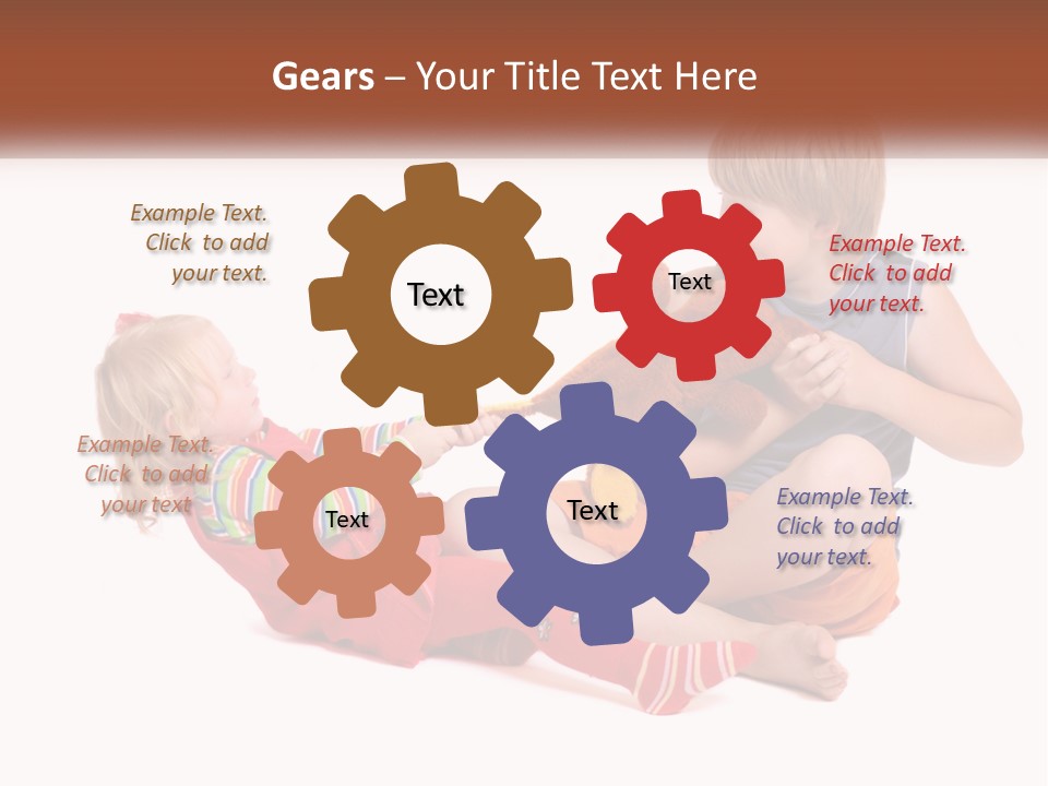 Quarrel Boy White PowerPoint Template