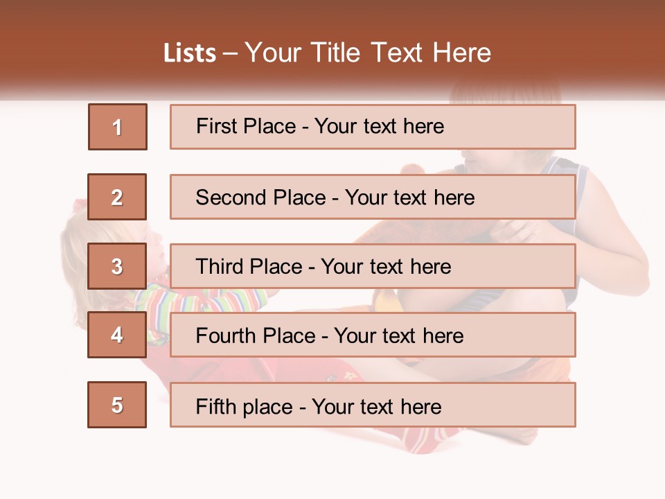 Quarrel Boy White PowerPoint Template
