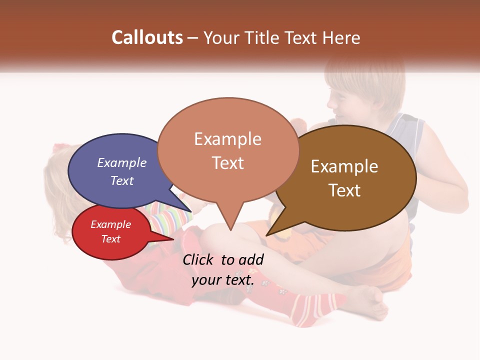 Quarrel Boy White PowerPoint Template