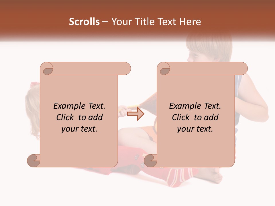 Quarrel Boy White PowerPoint Template