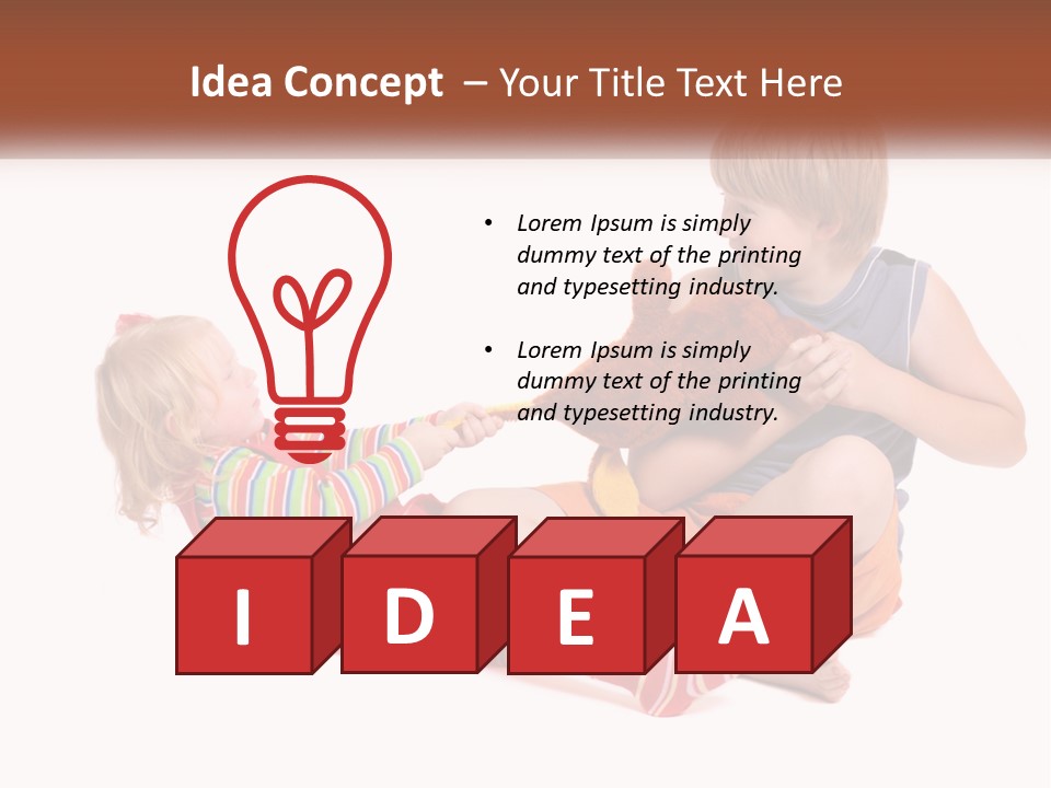 Quarrel Boy White PowerPoint Template