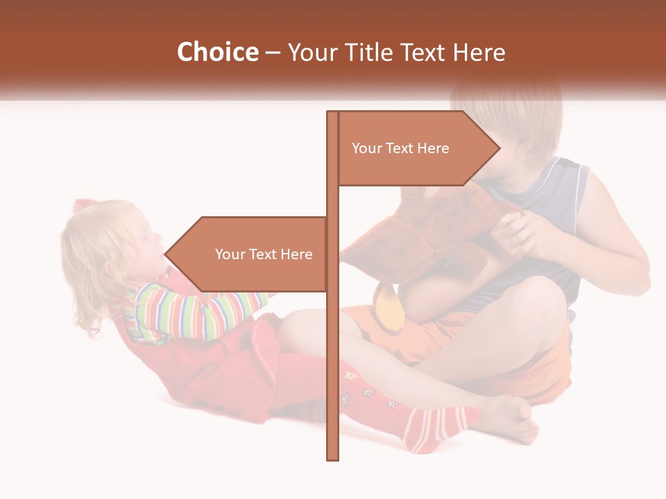 Quarrel Boy White PowerPoint Template