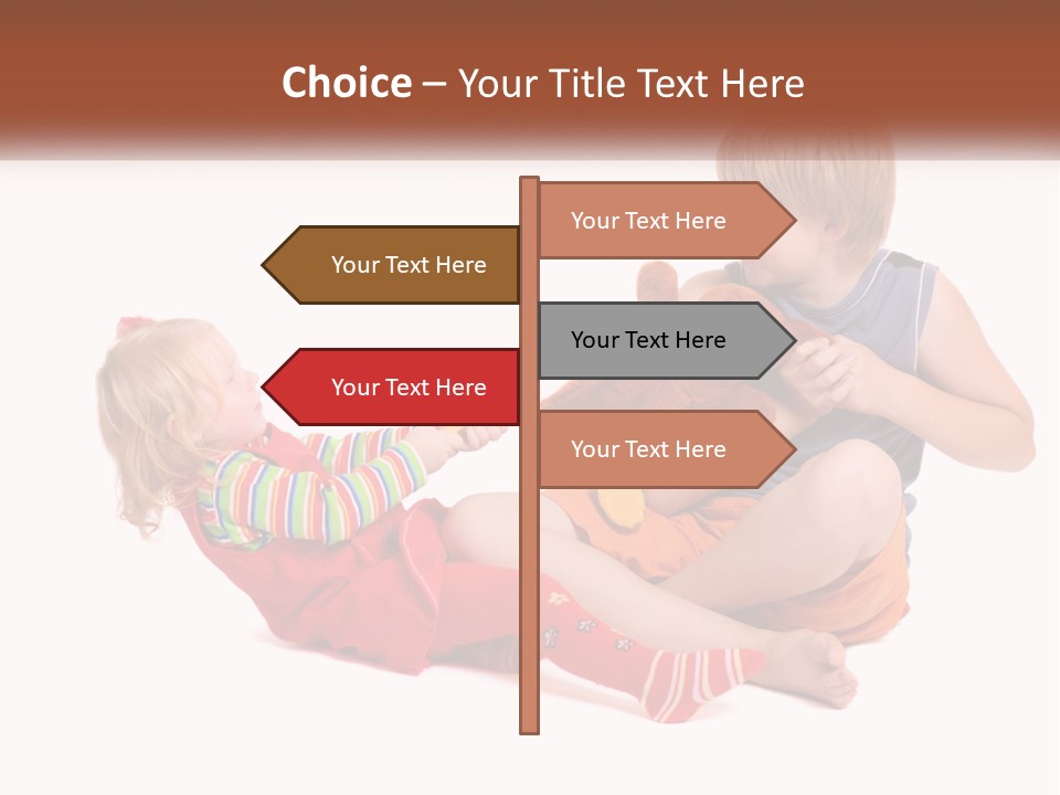 Quarrel Boy White PowerPoint Template