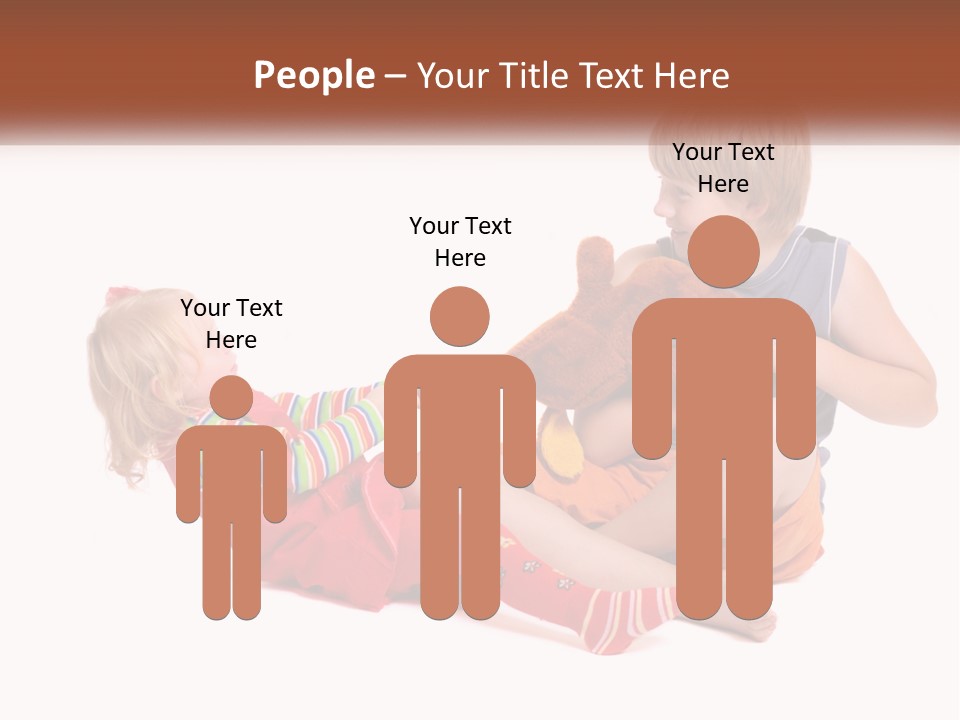 Quarrel Boy White PowerPoint Template