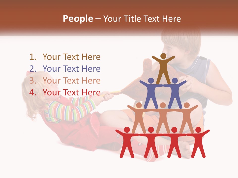 Quarrel Boy White PowerPoint Template