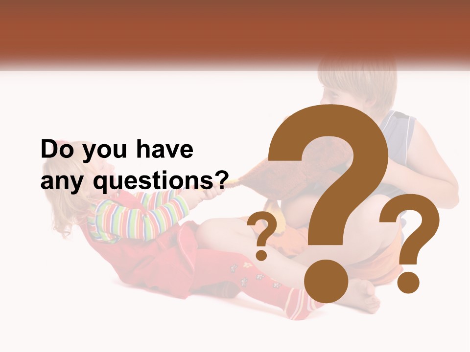 Quarrel Boy White PowerPoint Template