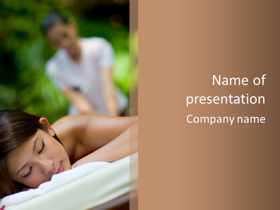 Spa Treatment Plants PowerPoint Template